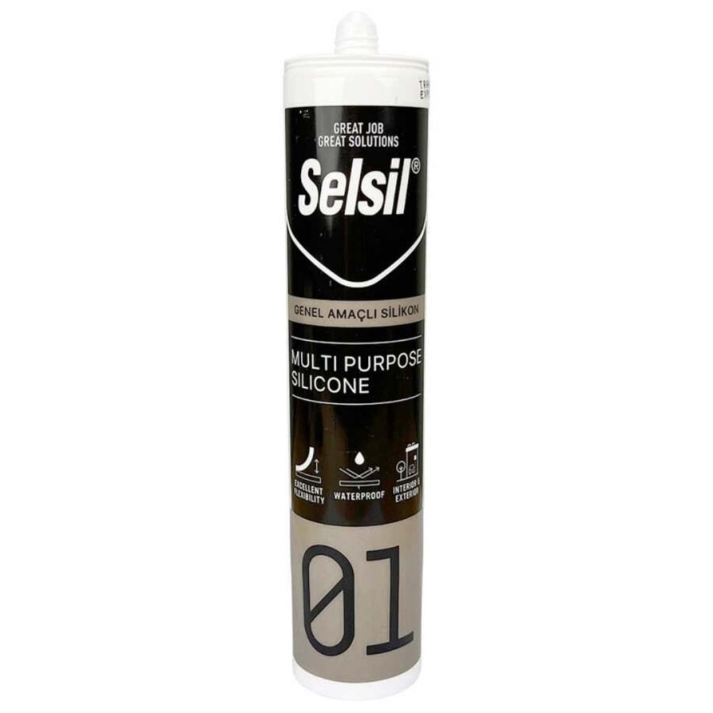 SELSİL 01 GENEL AMAÇLI SİLİKON 280 GR ŞEFFAF 2527