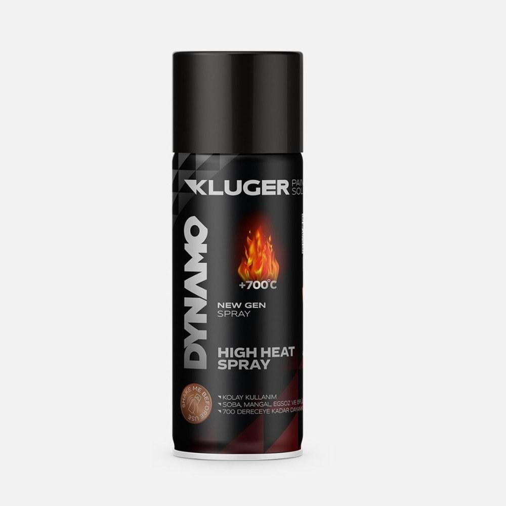 KLUGER DYNAMO ISIYA DAYANIKLI SİYAH 506 SPREY BOYA 400 ML