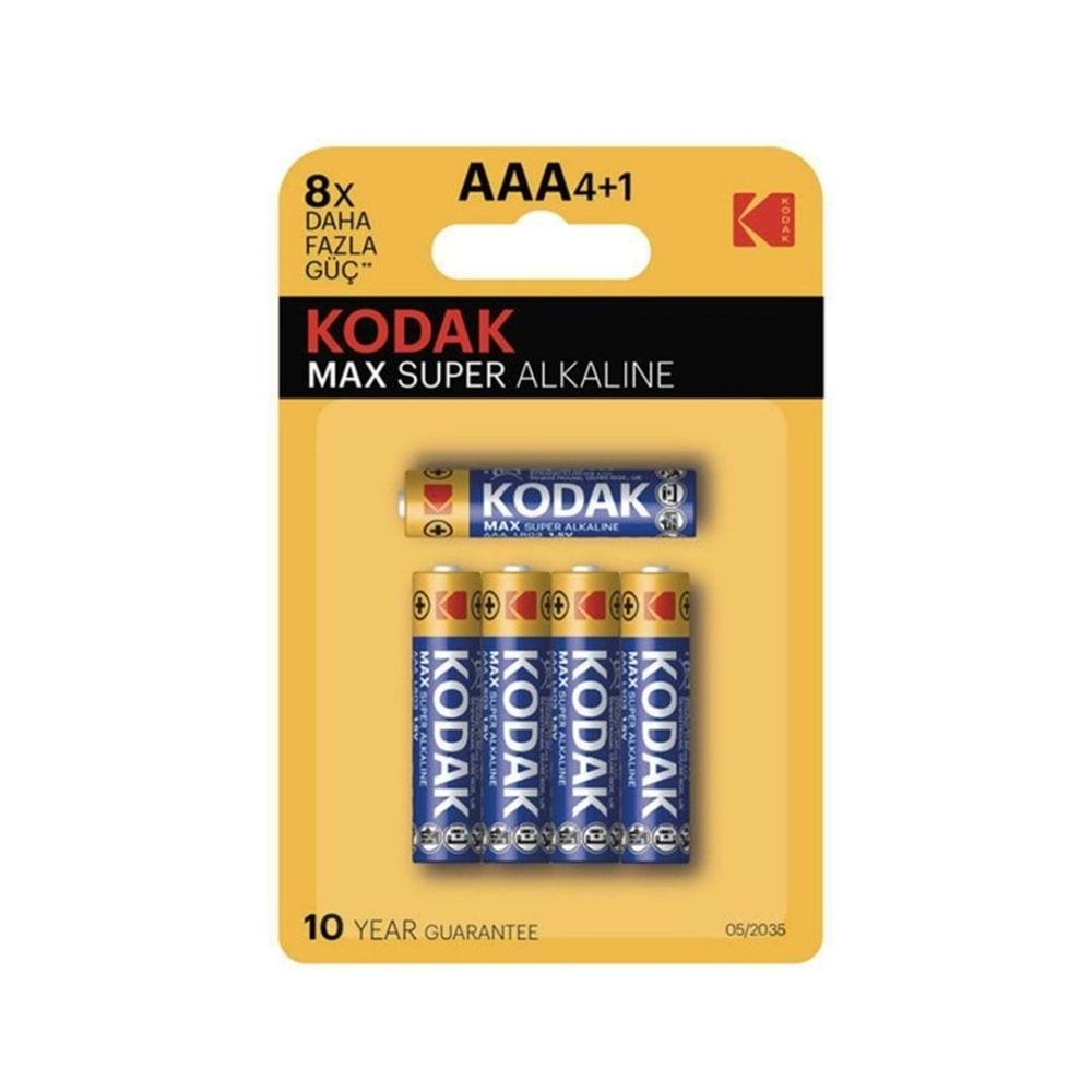 KODAK 4+1 MAX SÜPER ALKALİN İNCE PİL - AAA