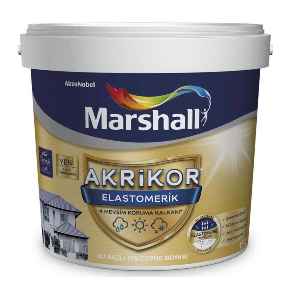 MB AKRIKOR ELASTOMERIK BOYA BEYAZ - 2,5 L