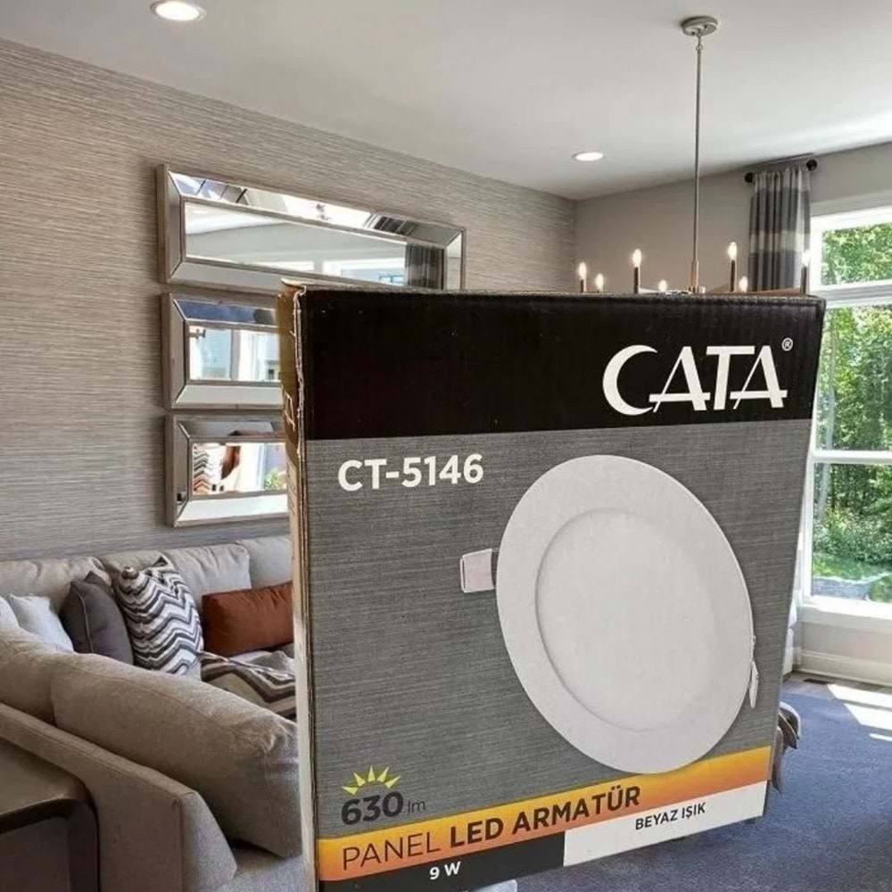 CT-5146B 9W SLİM S.A LED PANEL BEYAZ