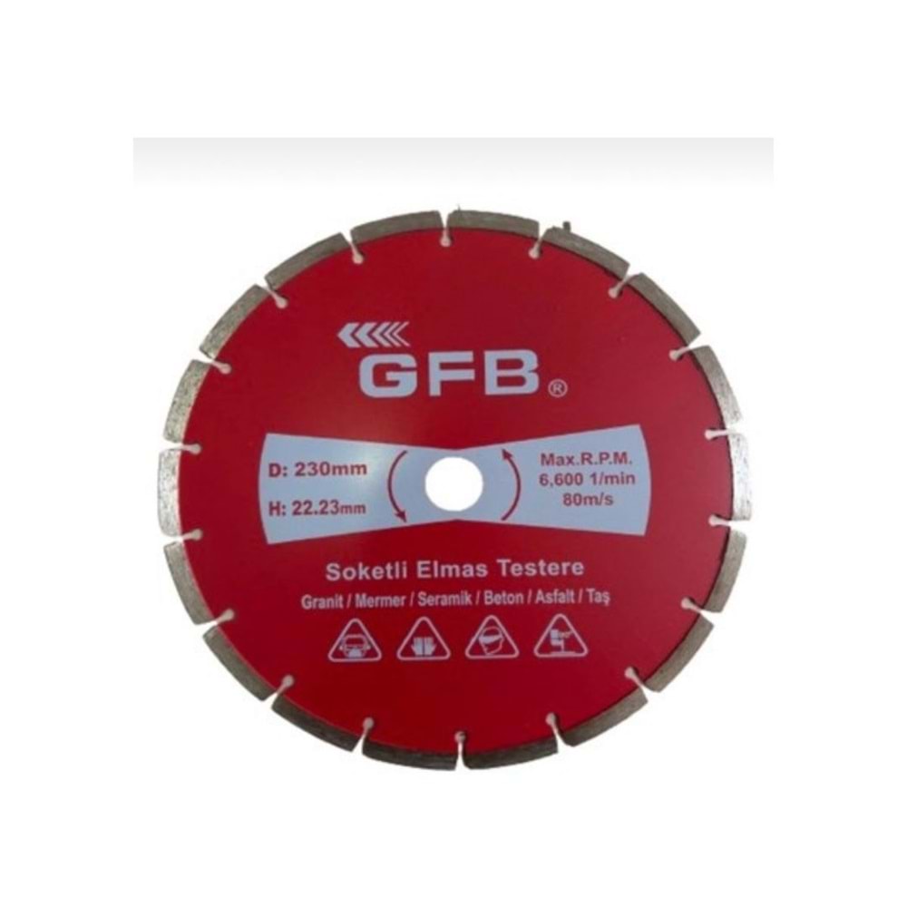 GFB TURBO ELMAS TESTERE - 230 mm GRANIT-BETON-TAS