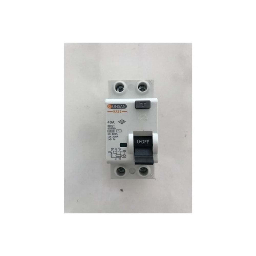 GÜNSAN 2X40A 30MA 6KA KAÇAK AKIM RÖLESİ