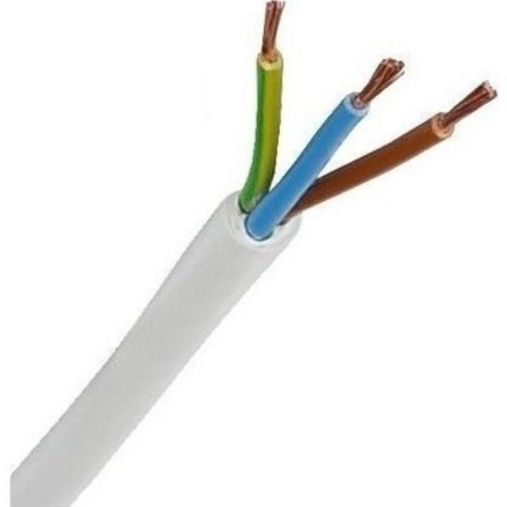 FİX 3X2,5mm TTR BEYAZ KABLO TSELİ