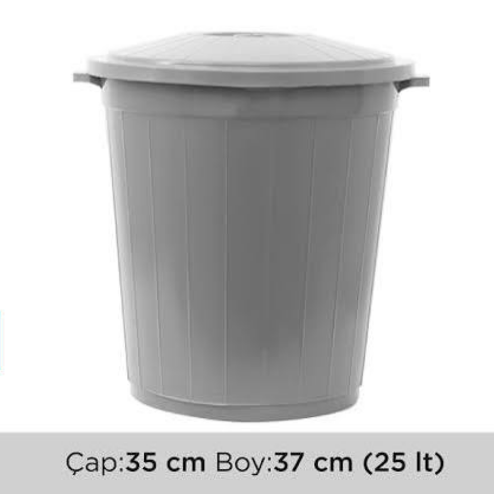 KÜÇÜK ÇÖP KOVASI KAPAKLI 25 LT (UP