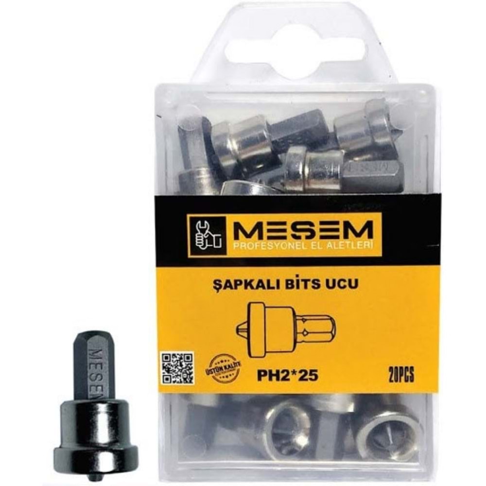MEŞEM 4467 ŞAPKALI BİTS UÇ - PH2*25 mm