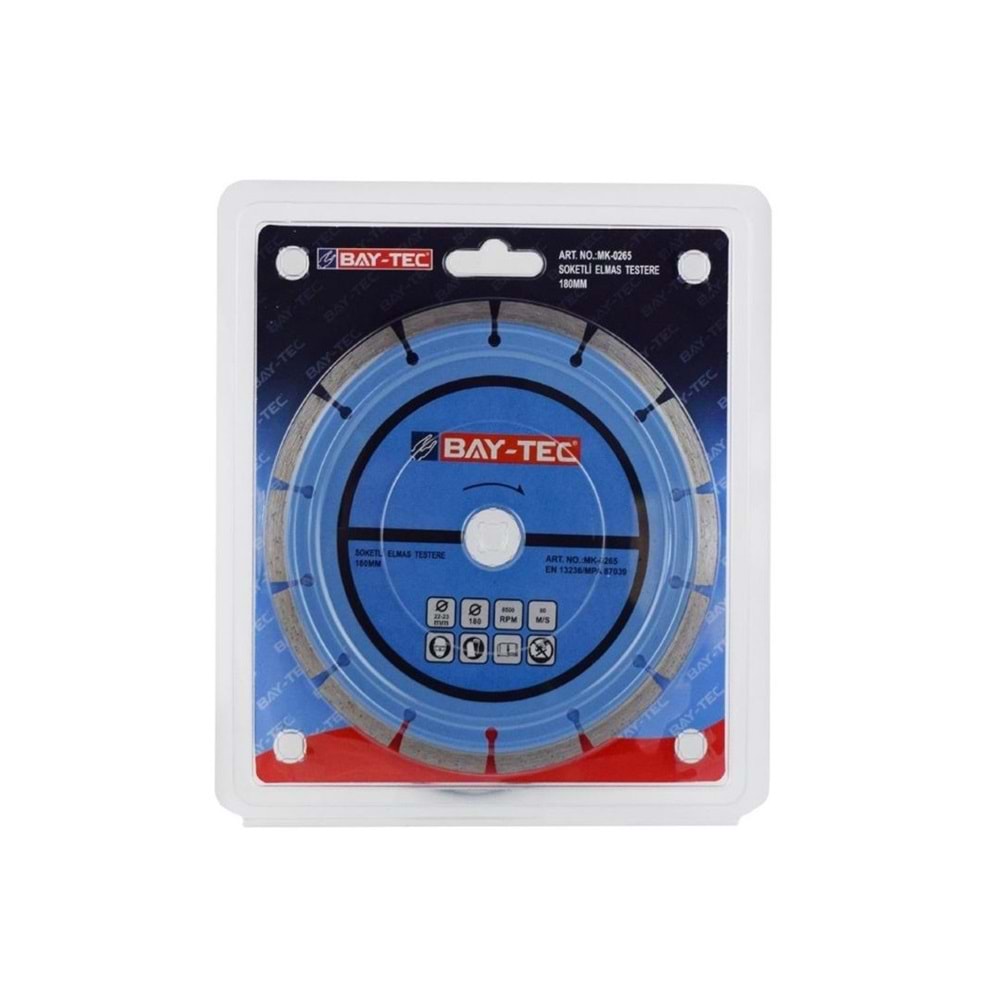 BAY-TEC SOKETLI ELMAS TESTERE - 180 mm