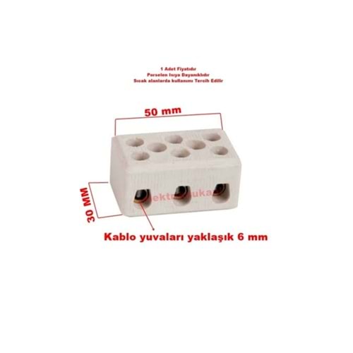 3 LÜ PORSELEN KLEMENS NO:3