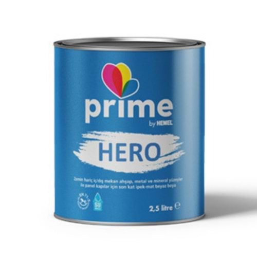 HEMEL PRİME HERO 2,5 LT BEYAZ İPEK MAT SU BAZLI