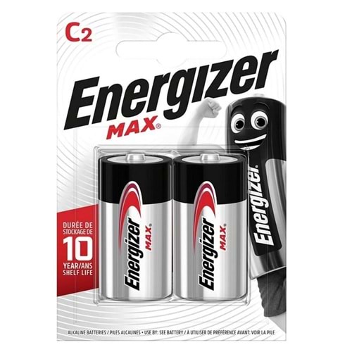 ENERGIZER MAX 2Lİ ORTA PİL ALK ENR ALK C BP2*6