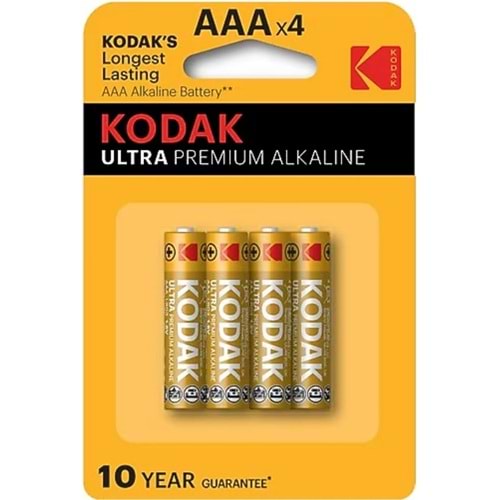 KODAK 4 ADET ULTRA PREMİUM ALKALİN İNCE PİL AAA K3A4