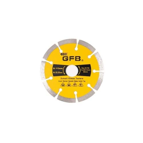 GFB SOKETLI ELMAS TESTERE - 230 mm GRANIT-MERMER-SERAMIK