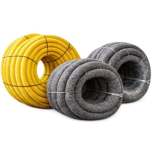 DİZAYN 100 MM KEÇELİ DRENAJ BORUSU