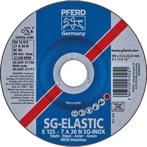PFERD METAL TASLAMA INOX- 180 mm