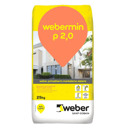 WEBER MINERAL DEKORATIF SIVA 2 m BEYAZ - 25 kg TANE DOKU