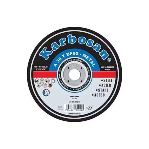 KARBOSAN METAL TASLAMA DISKI - 180*8*22 mm