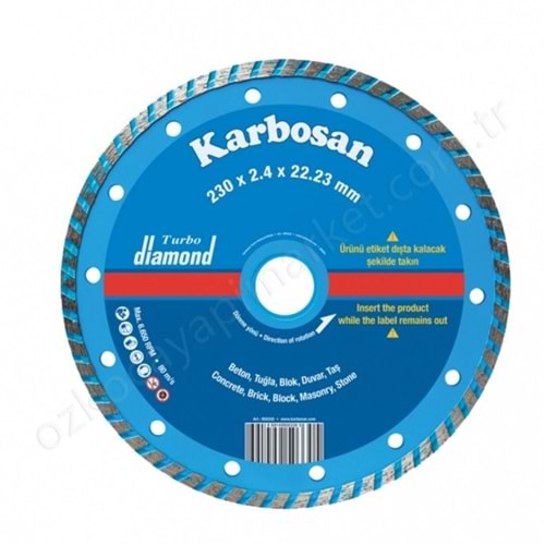 KARBOSAN SUREKLI ELMAS FAYANS-GRANIT KESICI - 180*2.0*22.23 mm