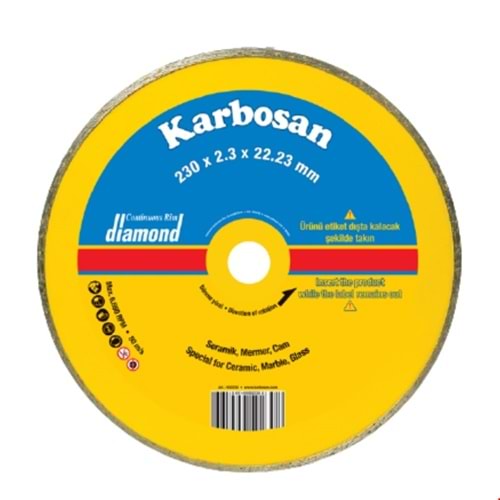 KARBOSAN SUREKLI ELMAS KESICI ( FAYANS-GRANIT ) - 230*2,3*22,23