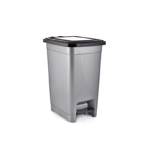 SLİM PEDALLI ÇÖP KOVASI GRİ 30 LT