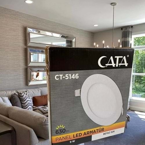 CT-5146B 9W SLİM S.A LED PANEL BEYAZ