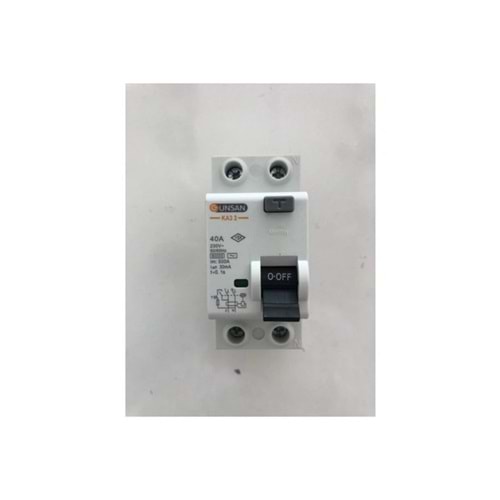 GÜNSAN 2X40A 30MA 6KA KAÇAK AKIM RÖLESİ
