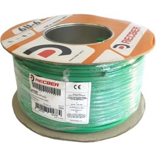 RECBER RG6U6 U6 PHY KABLO YESIL CU/CU