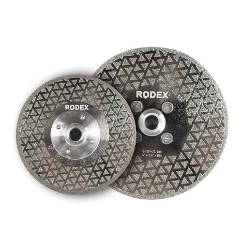 RODEX 115 MM ÇİFT TARAFLI ELEKTROLİZE ELMAS TESTERE FLANŞ DAHİL