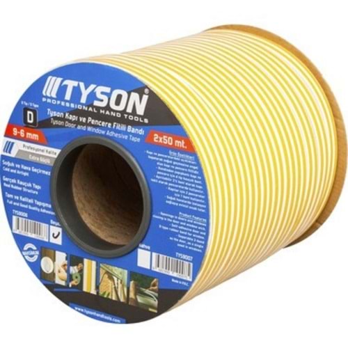 TYSON TYS9006 KAPI PENCERE BANDI BEYAZ 9X6 mm