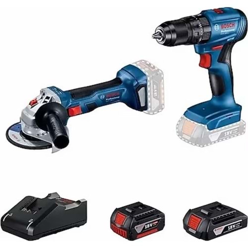 BOSCH GSB 185-GWS 180 Lİ COMBO SET ŞARZLI MATKAP-TAŞLAMA