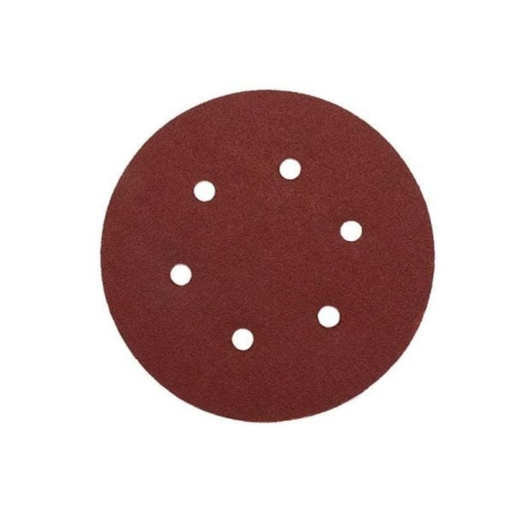 İNTERFLEX CIRT ZIMPARA KIRMIZI DELİKLİ 125 MM KUM:60