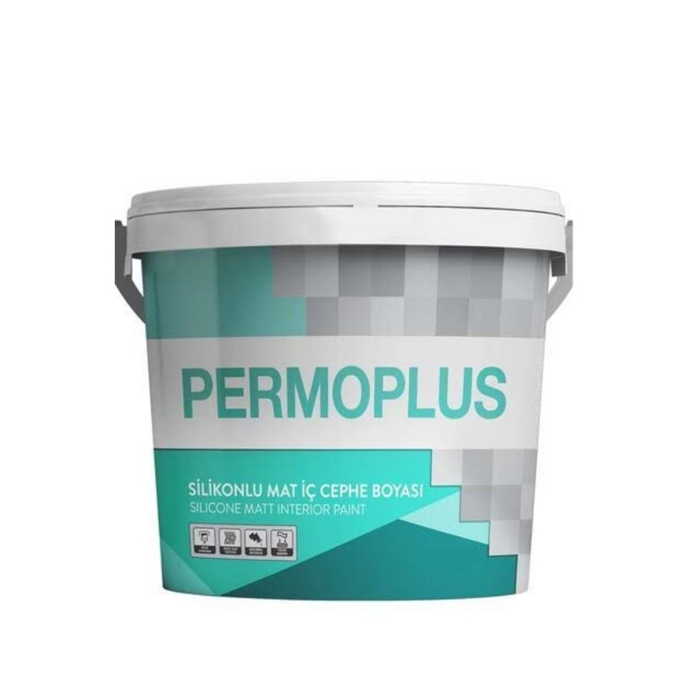 PERMOPLUS SILIKONLU MAT IC CEPHE BOYASI 119 BEYAZ - 3,5 KG