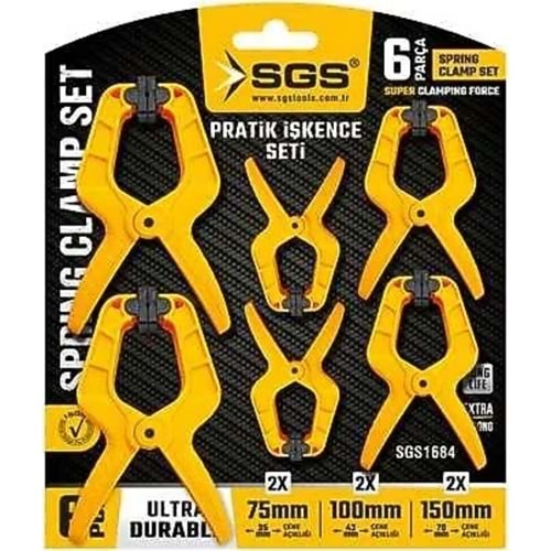 SGS PRATİK İŞKENCE SETİ 6 PARÇA 75MM-100MM-150MM SGS1684