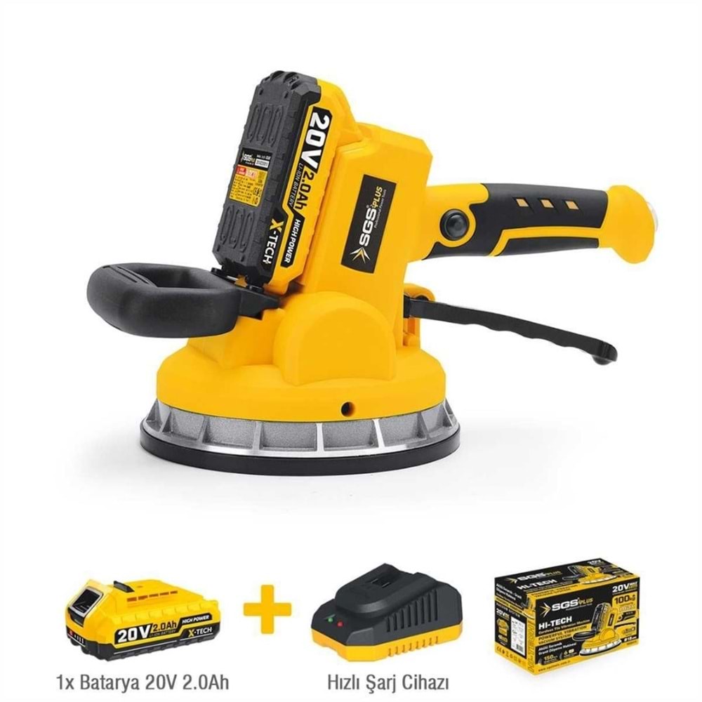 SGS AKÜLÜ SERAMİK GRANİT TİTREŞİMLİ VANTUZ 20V 1*2.0AH SGS5415