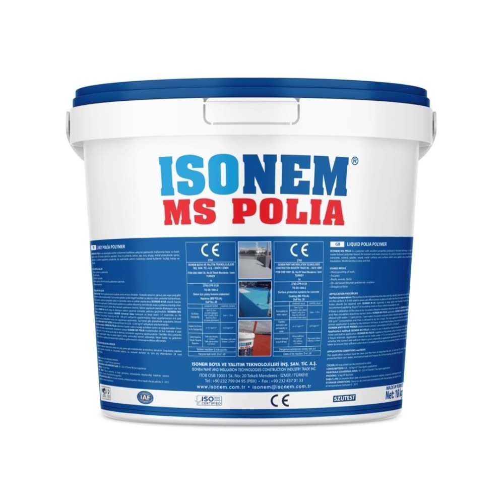 ISONEM MS POLIA LİKİD POLİA POLİMER 10KG BEYAZ M499