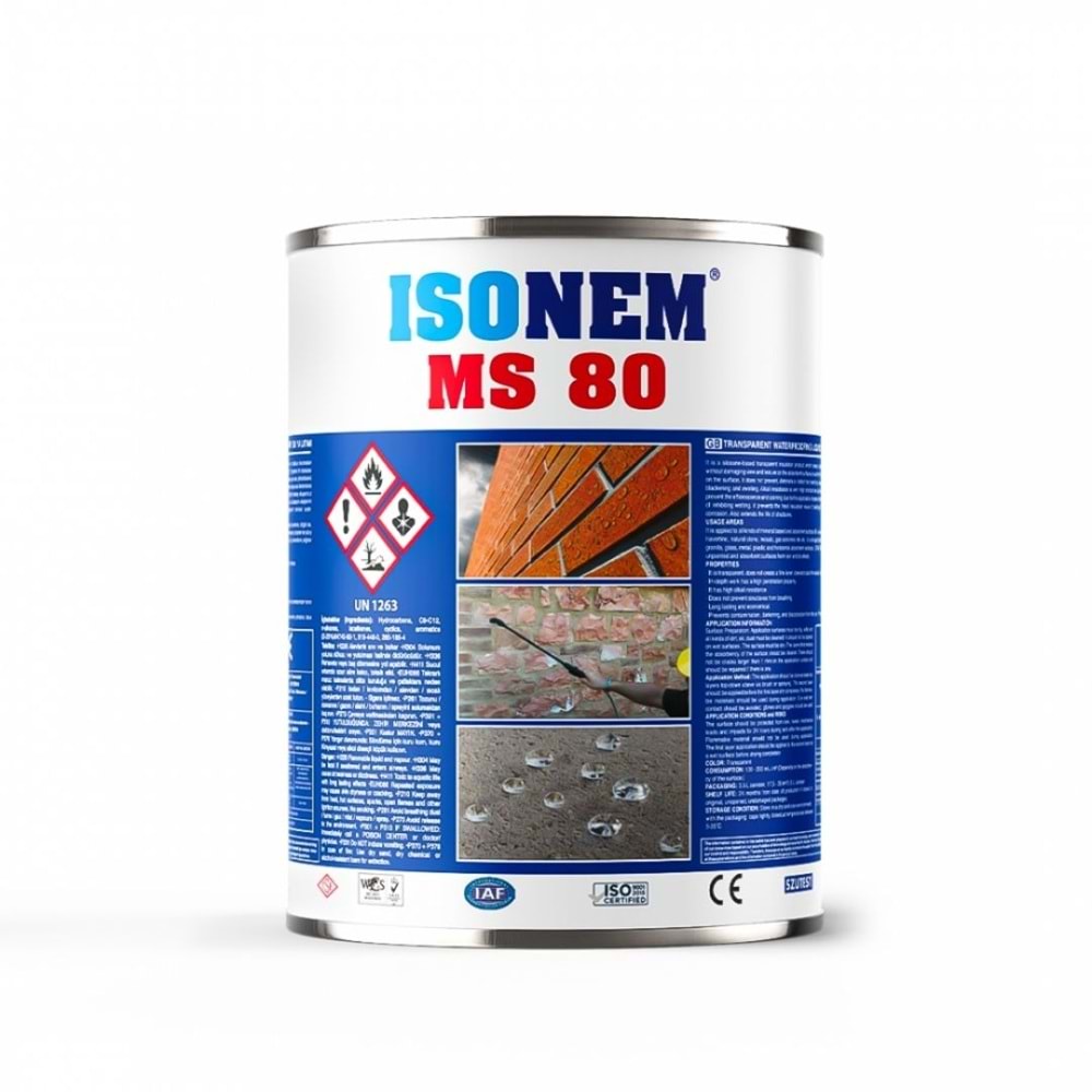 ISONEM MS 80 3,5LT ŞEFFAF DOĞAL GÖRÜNTÜYÜ BOZMAYAN DIŞ CEPHE YALITIMI M254