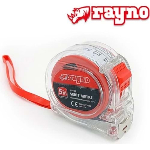 RAYNO ŞEFFAF ŞERİT METRE 5X25MM JS-61