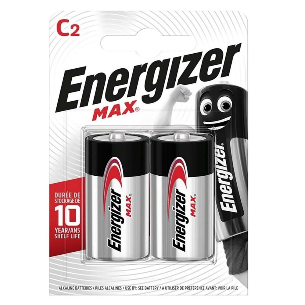 ENERGIZER MAX 2Lİ ORTA PİL ALK ENR ALK C BP2*6