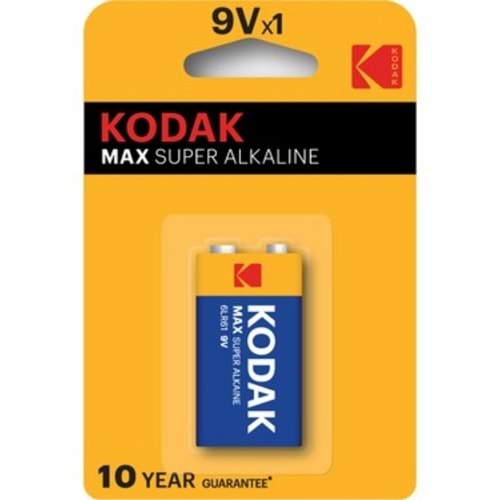 KODAK 1 ADET MAX ALKALİN 9 VOLT PİL K9V1