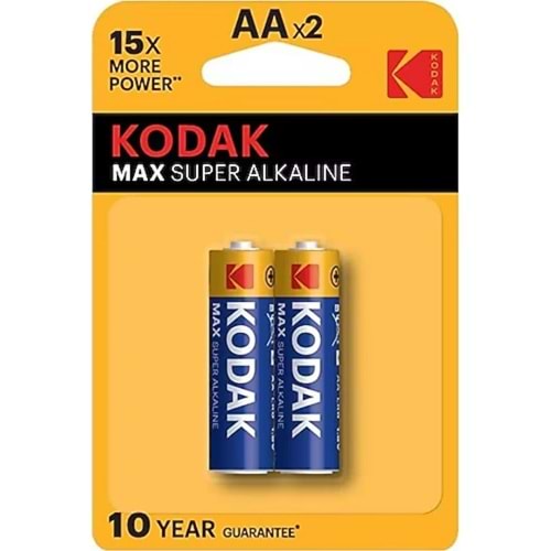 KODAK MAX SÜPER ALKALİN KALEM PİL AA 2 Lİ KAA-2