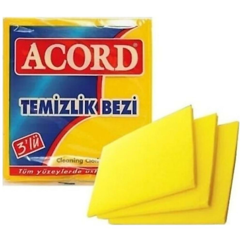 TEMİZLİK BEZİ ACORD 3'LÜ (504)