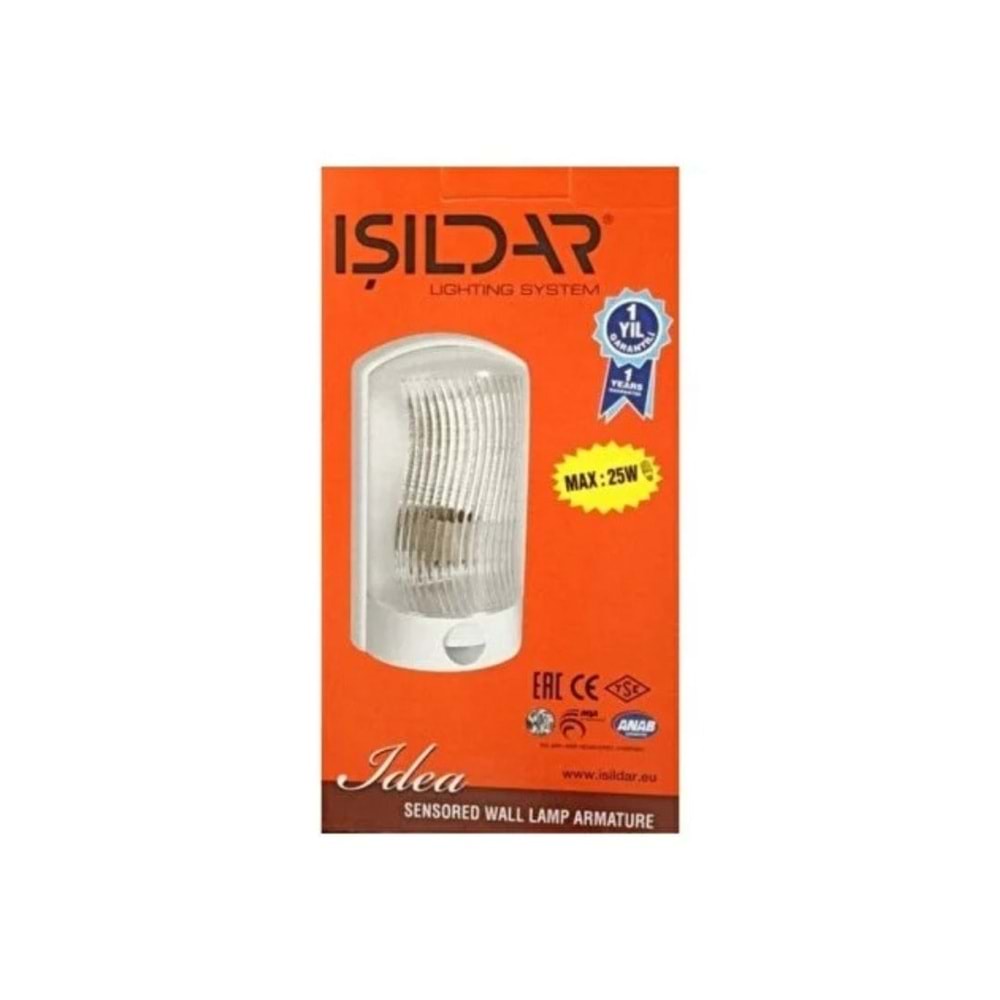 ISILDAR IDEA SENSORLU DUVAR APLIK E27 BEYAZ