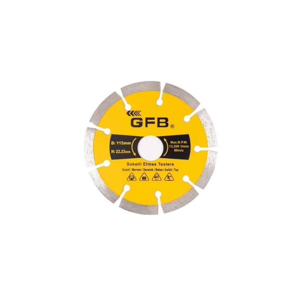 GFB SOKETLI ELMAS TESTERE - 230 mm GRANIT-MERMER-SERAMIK