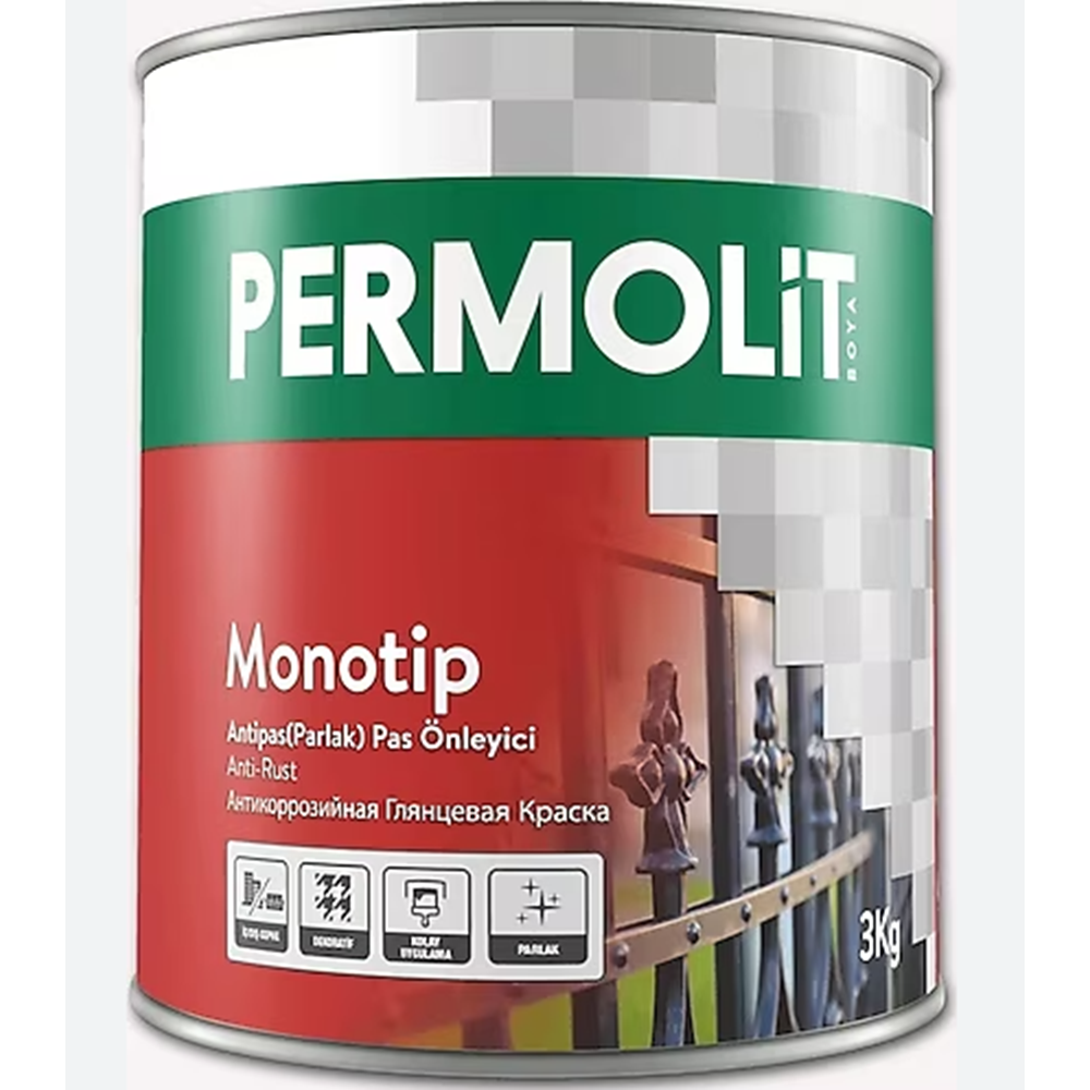 PERMOLIT MONOTIP ANTIPAS (PARLAK) M.GUMUS GRI - 0,75 LT