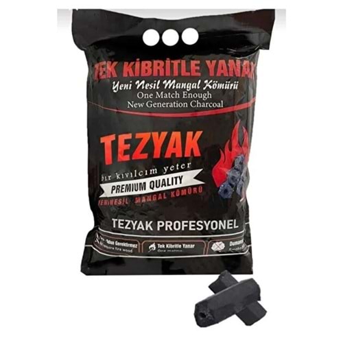 TEZYAK KLASİK 2 KG PREİMUM PROFOSYONEL MANGAL KÖMÜR