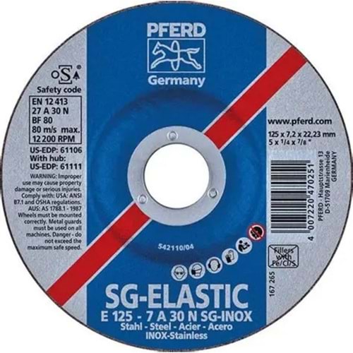 PFERD METAL TASLAMA INOX- 180 mm