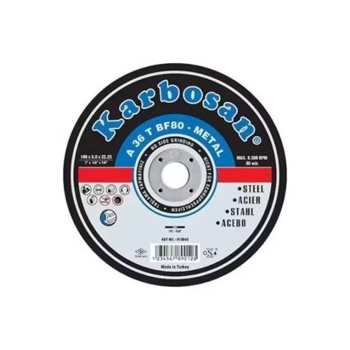 KARBOSAN METAL TASLAMA DISKI - 180*8*22 mm