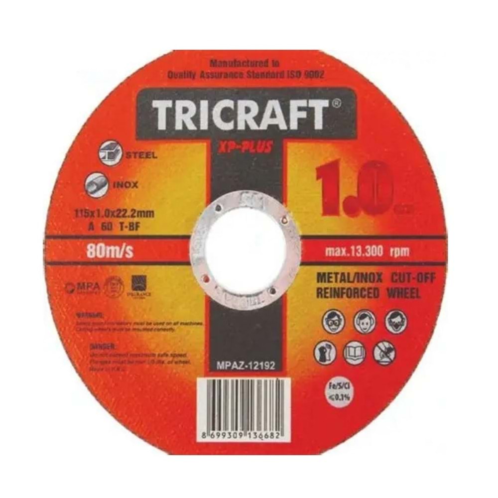 TRICRAFT INOX METAL KESICI 180*6*22,2 mm