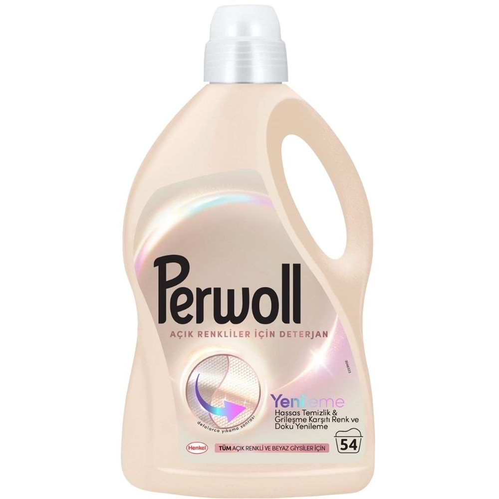 PERWOLL Sıvı Çamaşır Deterjanı (2,97 Litre) Açık Renkler *6