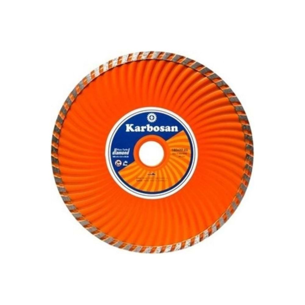 KARBOSAN TURBO KANALLI ELMAS KESICI - 115X2.2X22.23mm TURUNCU