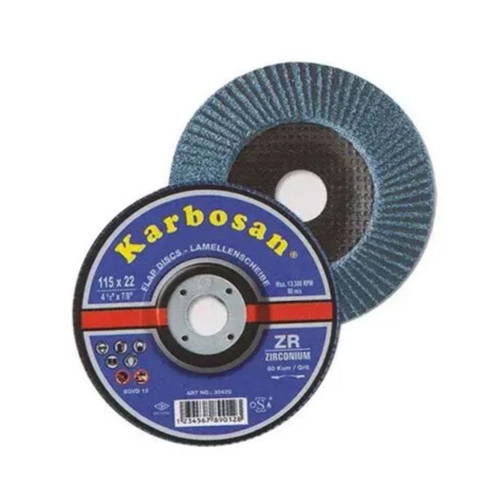 KARBOSAN FLAP DISK AL.OX. KUM 40 - 115*22,23
